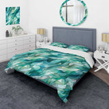 Seaglass Mosaic Emerald Coastal Pattern - Duvet Cover Set