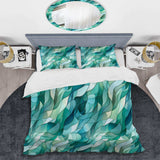 Seaglass Mosaic Emerald Coastal Pattern - Duvet Cover Set