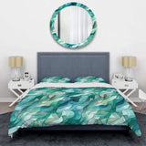 Seaglass Mosaic Emerald Coastal Pattern - Duvet Cover Set