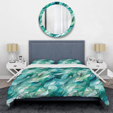 Seaglass Mosaic Emerald Coastal Pattern - Duvet Cover Set