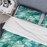 Seaglass Mosaic Emerald Coastal Pattern - Duvet Cover Set