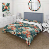 Tropical Coastal Escape Coastal Pattern - Duvet Cover Set