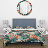 Tropical Coastal Escape Coastal Pattern - Duvet Cover Set