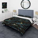 Celestial Constellations Planet Pattern - Duvet Cover Set