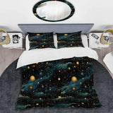 Celestial Constellations Planet Pattern - Duvet Cover Set