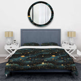 Celestial Constellations Planet Pattern - Duvet Cover Set