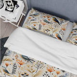 Scandinavian Floral Modern Birds - Duvet Cover Set