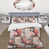 Floral Felines Delights - Duvet Cover Set