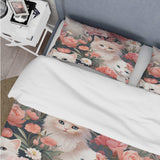 Floral Felines Delights - Duvet Cover Set