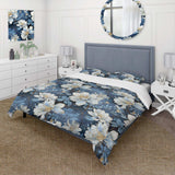 Artistic Blue Magnolia Essence Beauty - Duvet Cover Set