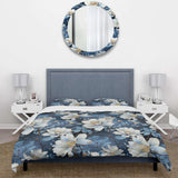 Artistic Blue Magnolia Essence Beauty - Duvet Cover Set