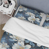 Artistic Blue Magnolia Essence Beauty - Duvet Cover Set