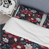 Red Mystic Aura Floral Fusion - Duvet Cover Set