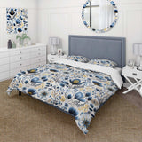 Nordic Yellow Blue Garden Dreams - Duvet Cover Set