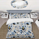 Nordic Yellow Blue Garden Dreams - Duvet Cover Set