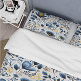 Nordic Yellow Blue Garden Dreams - Duvet Cover Set