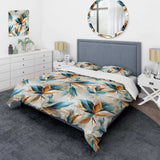 Teal And White Crystal Extravagant Glamour - Duvet Cover Set