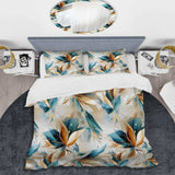 Teal And White Crystal Extravagant Glamour - Duvet Cover Set