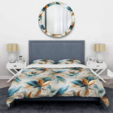 Teal And White Crystal Extravagant Glamour - Duvet Cover Set