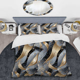 Grey And Gold Diamond Glam Sequins - Duvet Cover Set