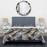 Grey And Gold Diamond Glam Sequins - Duvet Cover Set