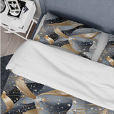 Grey And Gold Diamond Glam Sequins - Duvet Cover Set