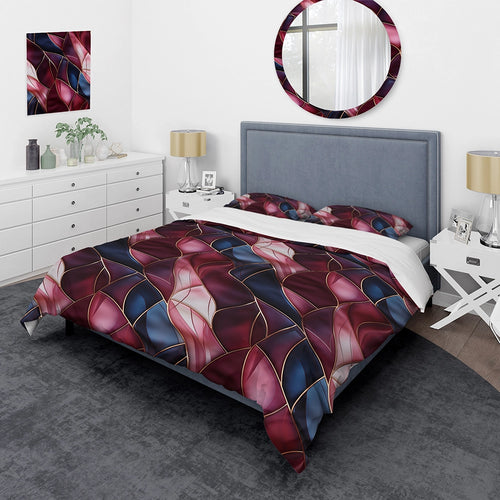 Radiant Glamour Deep Burgundy Marlbe - Duvet Cover Set