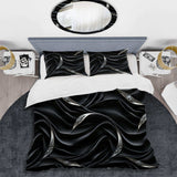 Deep Black Silver Elegance - Duvet Cover Set