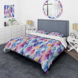 Colorful Watercolor Ikat Mirage - Duvet Cover Set