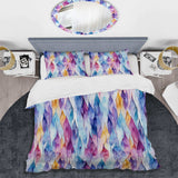 Colorful Watercolor Ikat Mirage - Duvet Cover Set