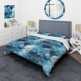 Coastal Blue Elegant Marble Shore - Duvet Cover Set