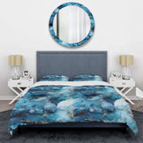 Coastal Blue Elegant Marble Shore - Duvet Cover Set