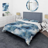 Blue Ethereal Elegance Marble Pattern - Duvet Cover Set