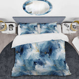 Blue Ethereal Elegance Marble Pattern - Duvet Cover Set