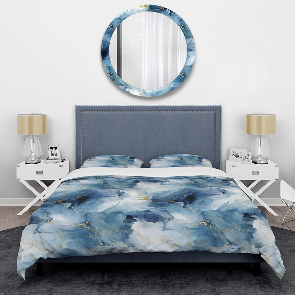 Blue Ethereal Elegance Marble Pattern - Duvet Cover Set