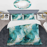 Emerald Oceanic Allure Marble Pattern - Duvet Cover Set