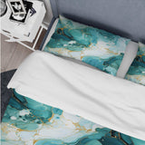 Emerald Oceanic Allure Marble Pattern - Duvet Cover Set