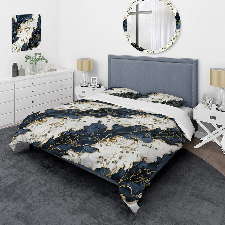 Vintage Charm Marble Pattern - Duvet Cover Set