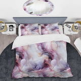 Enchanted  Light Purple Marble Mist - Duvet Cover Set