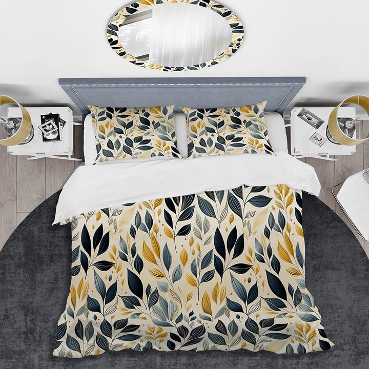Modern Leaf Patterns - Duvet Cover Set