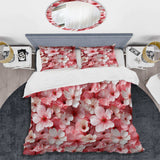 Pink Sakura Blossoms Floral - Duvet Cover Set