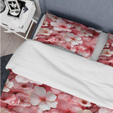 Pink Sakura Blossoms Floral - Duvet Cover Set