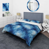 Blue And White Shibori Marble Ink - Duvet Cover Set