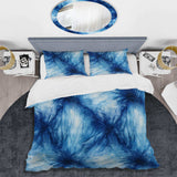 Blue And White Shibori Marble Ink - Duvet Cover Set