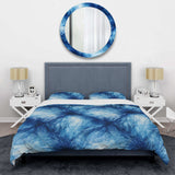 Blue And White Shibori Marble Ink - Duvet Cover Set