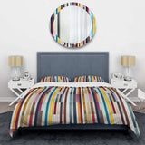 Multicolor Elegant Striped Pattern - Duvet Cover Set