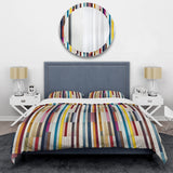 Multicolor Elegant Striped Pattern - Duvet Cover Set