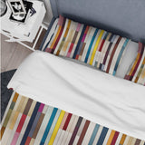 Multicolor Elegant Striped Pattern - Duvet Cover Set