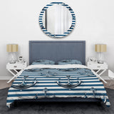 Nautical Charm Striped Pattern - Duvet Cover Set
