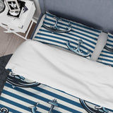 Nautical Charm Striped Pattern - Duvet Cover Set